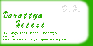 dorottya hetesi business card